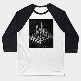 Cityscape Gambit: Skyline Chess Match Tee gift Baseball T-Shirt